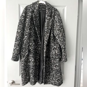 Express Speckled Tweed Trench Coat